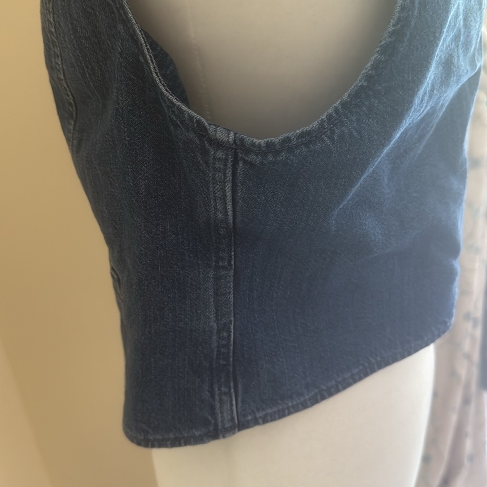 GAP Blue Denim Vest - Picture 5 of 11
